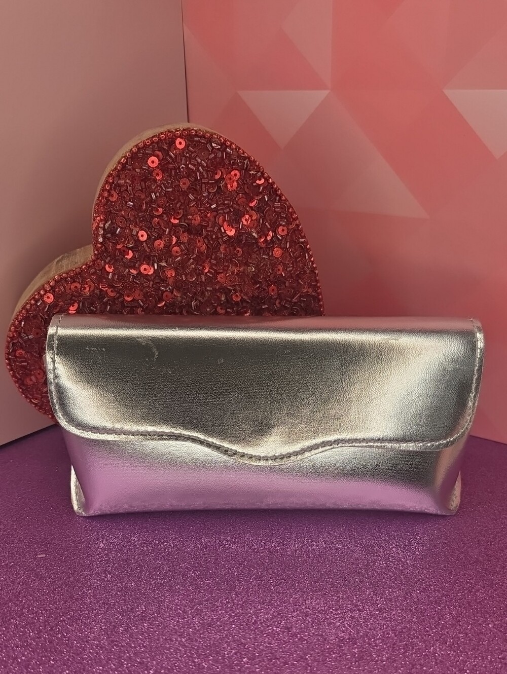 💖NWOT💖Rebecca Minkoff Metallic Silver Glasses Case